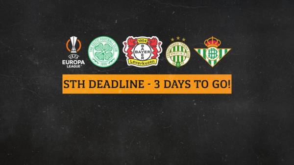 Three days to go! Secure a seat for all three group stage games