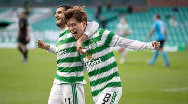 Kyogo and his post-match gesture leaves Celtic teammates smiling