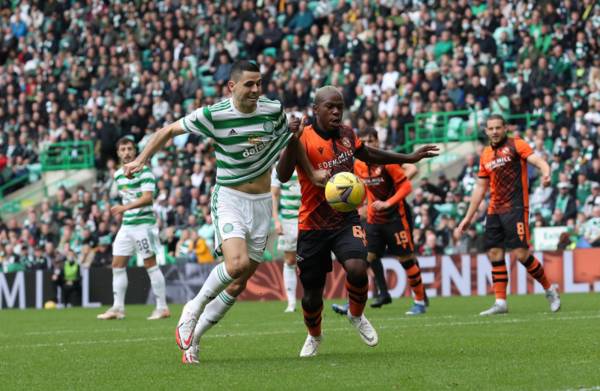 Celtic could do worse than keep tabs on Dundee Utd’s Cameroon international Jeando Fuchs