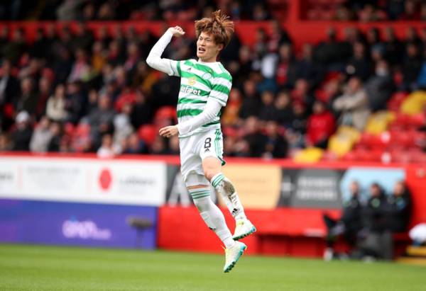 Kyogo Furuhashi’s brilliant reaction to Celtic win vs Aberdeen