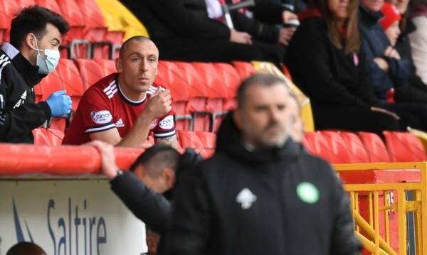 Captain Scott Brown substituted due to cramp in loss to Celtic, confirms Aberdeen boss