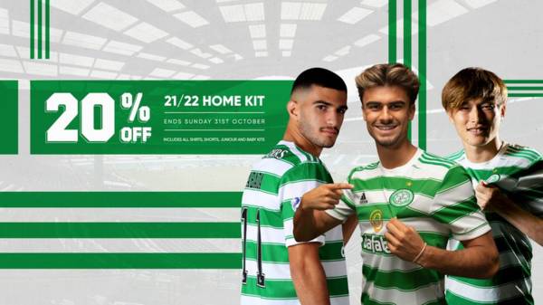 20% off all 2021/22 home kit – until 31st October