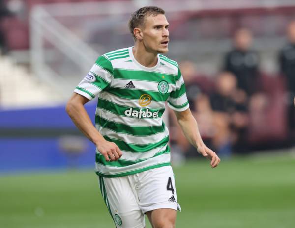 Joe Hart and Carl Starfelt revel in post-match Celtic celebrations at Fir Park