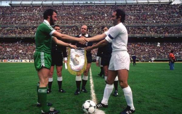 Photo Of The Day: Danny McGrain Collects A Pennant In The Bernabeu