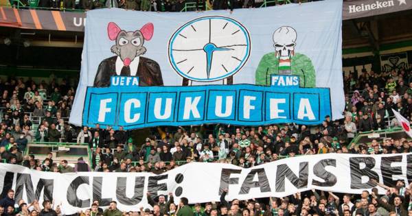 Celtic fans slam UEFA with x-rated banner as Police Scotland also cop flak for Europa League kick off time