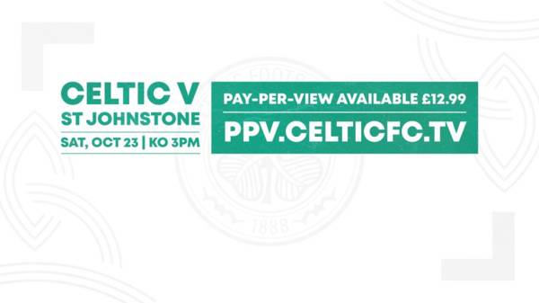 StreamDigital Pay-per-view available for Celtic v St Johnstone