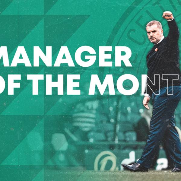 Ange Postecoglou is Manager of the Month for October