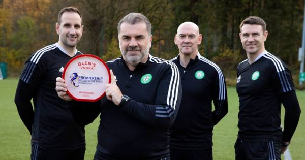 Ange Postecoglou shares Celtic acclaim as manager of the month raves about coaching staff