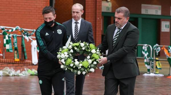 Club lays wreath at Celtic Park for Bertie Auld