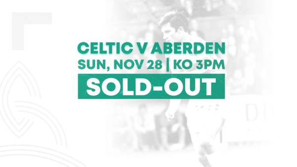 Celtic v Aberdeen tickets sold-out | Buy online for remaining 2021 games