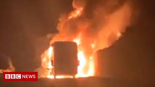 St Johnstone fans’ bus burst into flames on way back from match