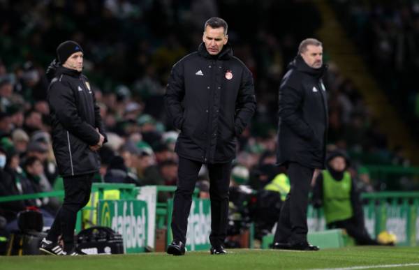 Aberdeen boss Stephen Glass encouraged by players’ unhappiness at losing to Celtic