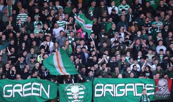 Photo: The Green Brigade and other supporters stage sit-in protest at Celtic Park after Sunday win