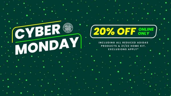 Celtic’s Cyber Monday has begun! Get 20% off until midnight