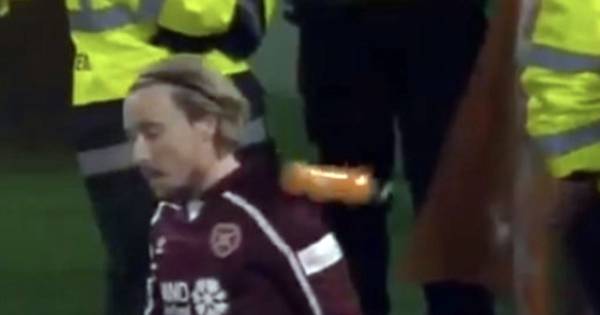 Celtic fan arrested over Barrie McKay incident after Hearts star was hit by bottle during Premiership clash