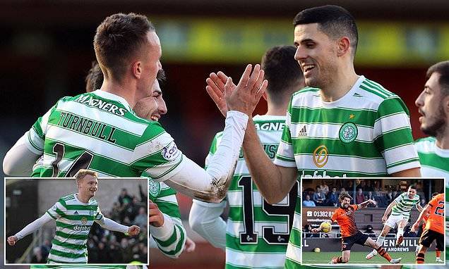 Dundee United 0-3 Celtic: Ange Postecoglou’s men within four points of leaders Rangers