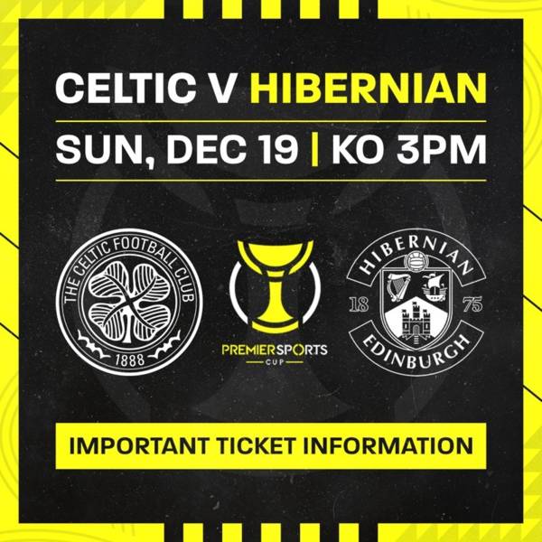 Celtic make League Cup Final Ticket Announcement