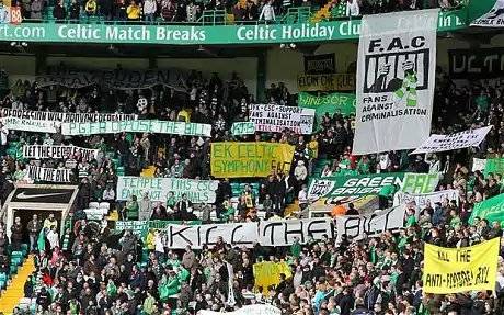 Photo Of The Day: Celtic Fans Oppose Offensive Behaviour At Football Act