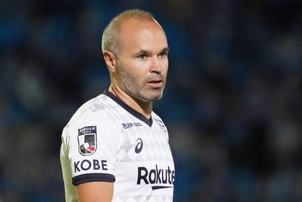 Andres Iniesta poses with Daizen Maeda as Kyogo’s old club share brilliant image