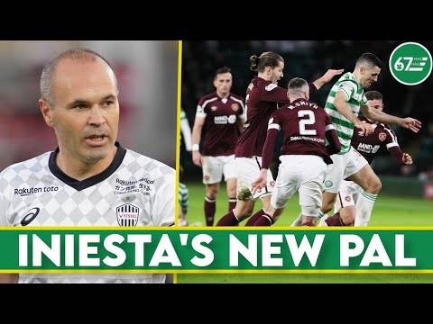 Andrés Iniesta poses with another Celtic target, as ridiculous Hearts whining continues