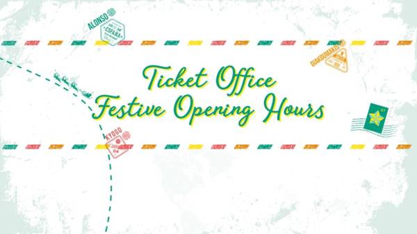 The Ticket Office festive opening hours