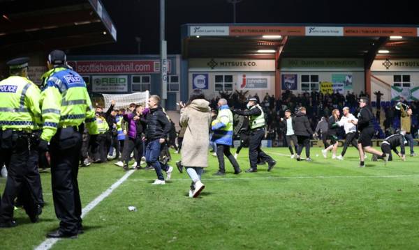 Ross County stewards powerless to stop Celtic fans’ pitch invasion with one suffering broken wrist – Malky Mackay