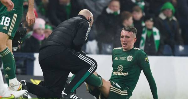 David Turnbull sees Celtic hamstring injury curse continue as midfield stalwart forced off in tears in Premier Sports Cup final