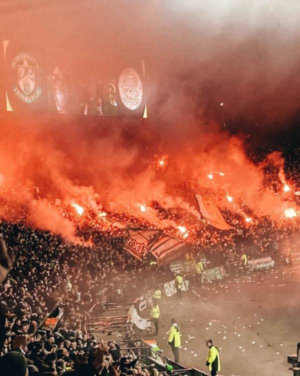 Photo Of The Day: Green Brigade Ignite The Atmosphere As Celtic End Of Hampden Is Lit Up