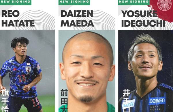 Celtic announce the signing of ‘exciting’ Japanese trio