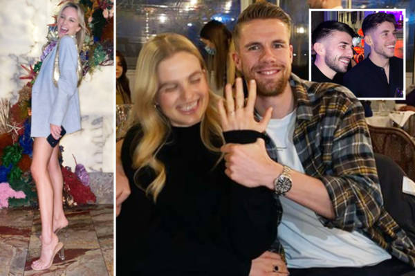 Brentford’s Kris Ajer celebrates engagement to girlfriend Marte Koepp with old Celtic pals Greg Taylor and Ryan Christie