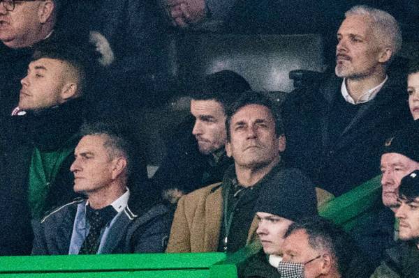 Jon Hamm spotted at Celtic against Hibernian clash as Mad Men star savours Parkhead experience