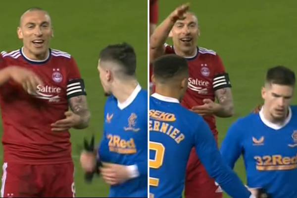 Watch laughing Scott Brown wave goodbye to red-carded Ryan Kent as ex-Celtic hero renews bitter rivalry with Rangers ace