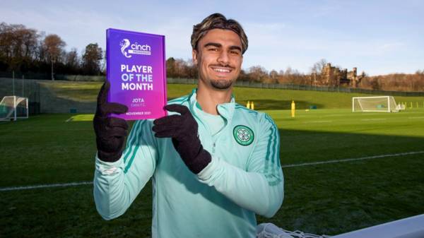 Late Christmas present for Jota with SPFL November Player of the Month award