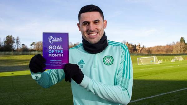 Tom Rogic lifts SPFL Goal of the Month award for December