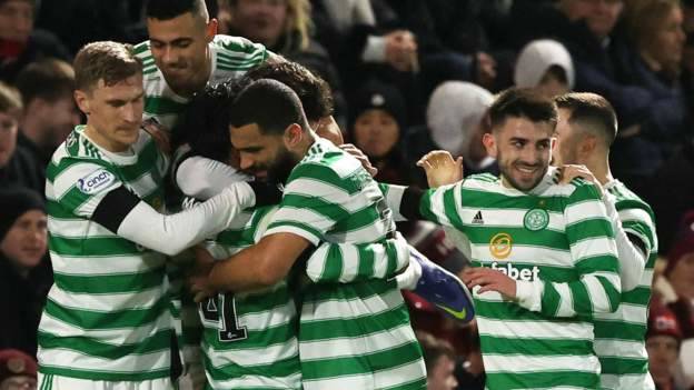 Hearts 1-2 Celtic: Visitors survive second-half comeback to ensure lead at top remains four points