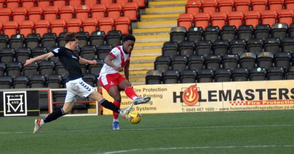 Celtic loan star earns rave reviews after netting Airdrie’s winner at Peterhead as Diamonds go 10 unbeaten