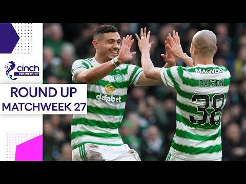 Celtic Take a 3 point Lead at the Top | Matchweek 27 Round Up | cinch Premiership