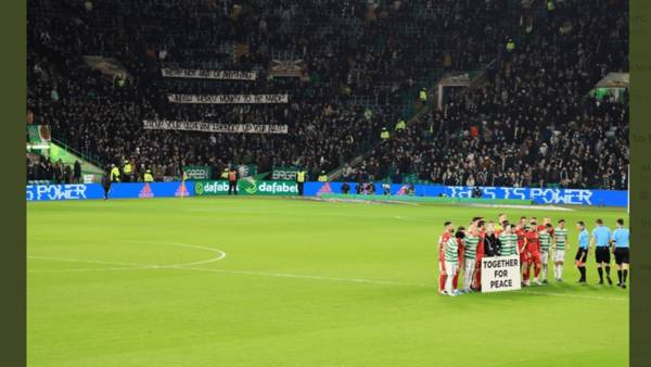 Celts and Ibrox fans both produce Tifos against the Sydney Cup