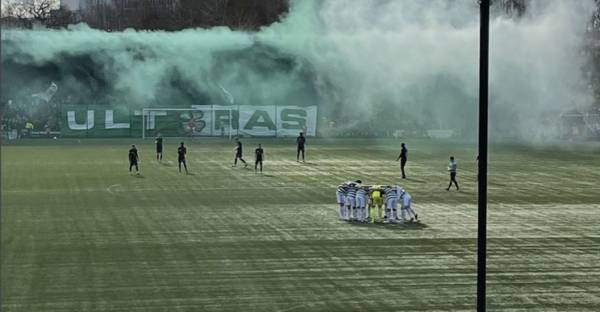 Photo: The Green Brigade’s excellent pre-match display