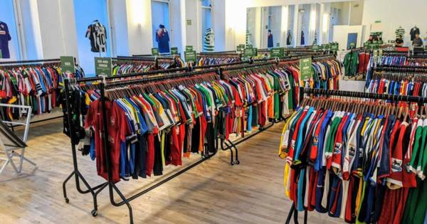 Classic Celtic and Rangers football shirts on sale as pop-up shop returns to Glasgow