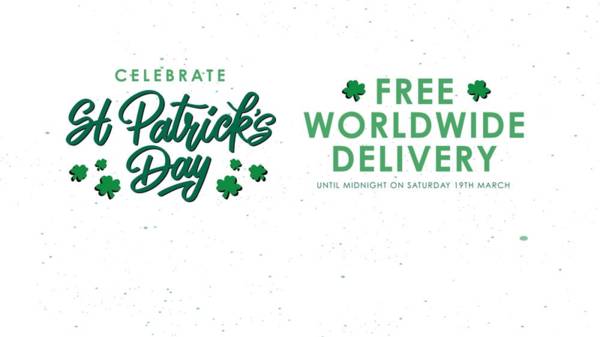 Free worldwide delivery when you shop with Celtic