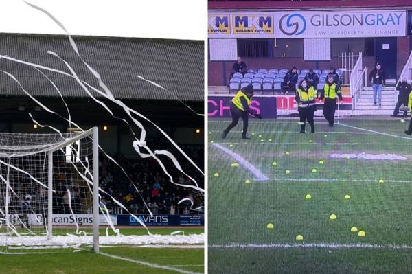 Rangers fans continue Celtic friendly protest as tennis balls and toilet roll force THREE stoppages in play