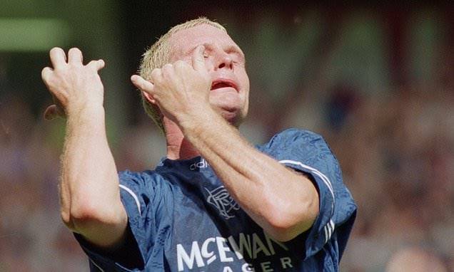 Gascoigne plays the flute again at Ibrox. For a man who claimed he didn’t know what he was doing all those years ago, he knew exactly what he was doing yesterday