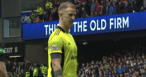 Celtic’s Joe Hart has glass bottle thrown in his direction in O** F*** Derby vs Rangers