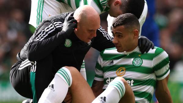 Ange Postecoglou provides update on Giorgos Giakoumakis after striker hobbles off in Celtic win