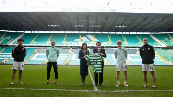 Celtic welcome special Japanese guests on a day to remember at Paradise