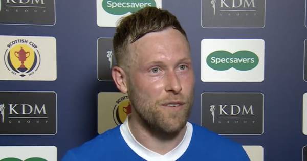 Scott Arfield dedicates Rangers goal to family after Celtic Scottish Cup clash