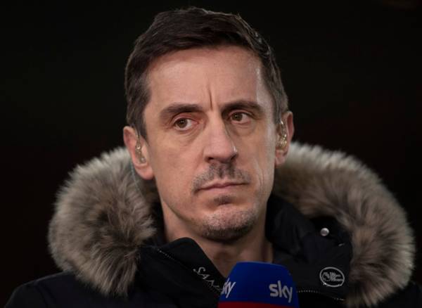 ‘Nowhere near’: Gary Neville picks between Celtic and Rangers stadiums