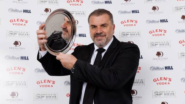 Ange Postecoglou takes home Scottish Football Writers’ Manager of the Year prize at awards night