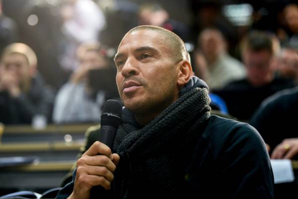 Stan Collymore and Alan Thompson react as Celtic pip Rangers to Premiership title